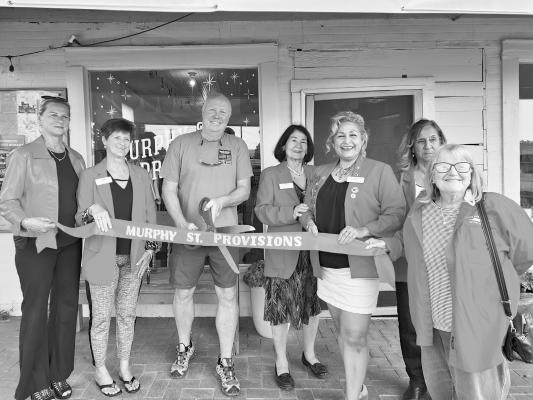 The Alpine Ambassadors held a grand opening ribbon cutting for Greg Egan and his retail store Murphy Street Provisions on the corner of Historic Murphy Street and 5th Street in downtown Alpine. Photo by Kara Gerbert
