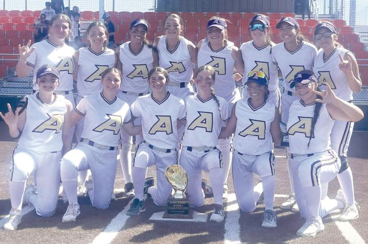 The Alpine Lady Bucks softball team took down the Brownfield Cubs in a three-game series this past weekend to become the Bi-District Champions. They face Amarillo River Road tomorrow and Saturday in Big Spring for the Area Championship. Courtesy photo