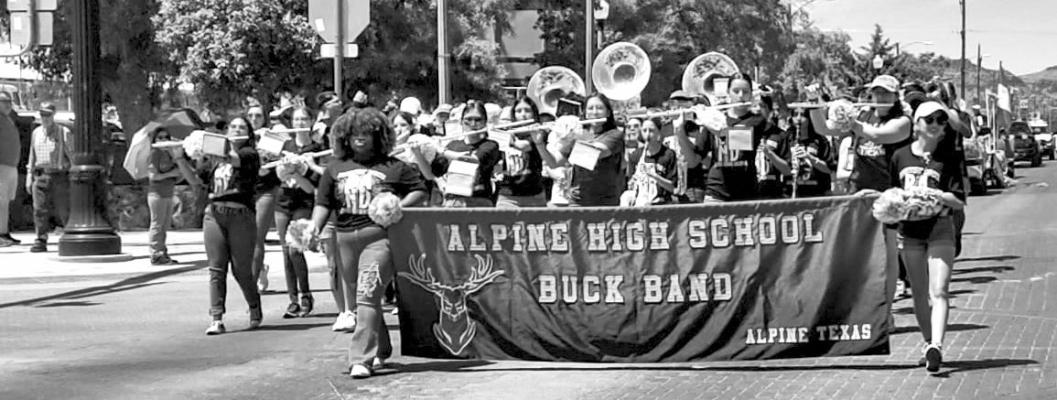 The Alpine High School Band entertained the crowds at this past Saturday’s Cinco de Mayo parade held on Holland Avenue.