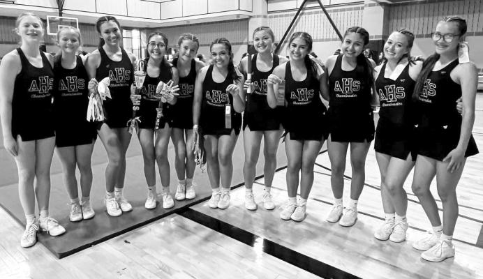Alpine High School cheerleaders attended the NCA cheerleading camp at Texas Tech last week where they earned a spirit stick and two superior ribbons. Courtesy Photo