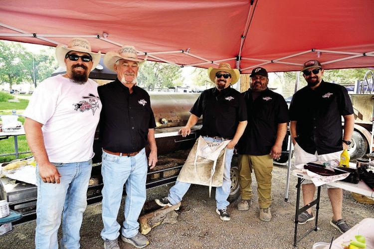 Smoke Busters was one of six local teams who competed this past weekend at the Smoke in the Mountains BBQ Cookoff. The team is comprised of Don Miller (Midland), Jim Miller (Fort Davis), Jason Miller (Alpine), Joe Natera (Alpine), and Wes Miller (Kerrville). Photo by Carolyn Nored Miller